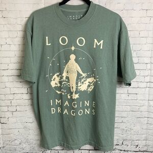 Imagine Dragons Mens Shirt Size Medium Green Loom Concert Tee 2024 World Tour